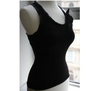 Jennifer Moore Sexy Black Tank Top Bow NWT XS
